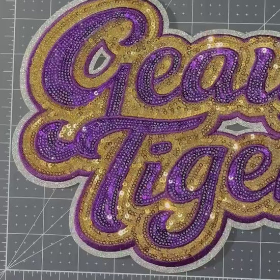 Geaux Tigers Shirt | LSU Sequin Shirt | Purple Gold Tigers Tee | LSU Game Day Shirt | Sparkle Tigers Apparel