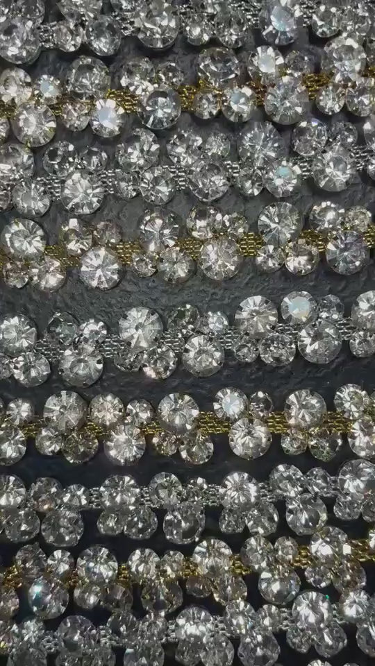 Bubble Rhinestone Hat Chain Gold | Crystal Bling Hat Band | Clip-On Hat Chain | Glam Hat Accessory | Hat Jewelry