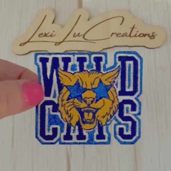 Wildcats Patch | Wildcats Mascot Iron-On | School Spirit Kentucky | Game Day Appliqué | Embroidered Sports
